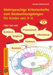 Mehrsprachiger Kriterienkatalog zum Beobachtungsbogen für Kinder von 3 bis 6 Schlaaf-Kirschner, Kornelia 9783834660961