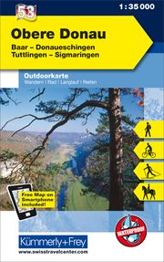 Obere Donau Nr. 53 Outdoorkarte Deutschland 1:35 000 Hallwag Kümmerly+Frey AG 9783259025536