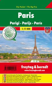 Paris, Stadtplan 1:11.000, freytag & berndt Freytag-Berndt und Artaria KG 9783707909289