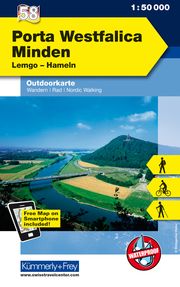 Porta Westfalica - Minden Nr. 58 Outdoorkarte Deutschland 1:50 000 Hallwag Kümmerly+Frey AG 9783259007433
