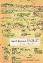Proust Czapski, Joseph 9783932109478