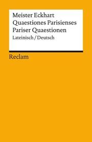 Quaestiones Parisienses / Pariser Quaestionen Meister Eckhart 9783150144190