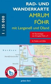 Rad- und Wanderkarte Amrum, Föhr mit Langeneß und Oland  9783866362239