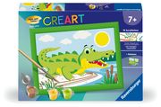 Ravensburger CreArt 23953 - Krokodil an Land - Malen nach Zahlen für Kinder ab 7 Jahre  4005556239535