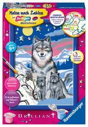 Ravensburger CreArt 27784 - Süße Wolfsfamilie - Malen nach Zahlen Wolf für Kinder ab 9 Jahre  4005556277841