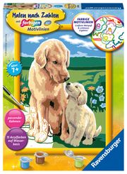 Ravensburger CreArt 28476 - Mutterliebe - Malen nach Zahlen Hunde für Kinder ab 7 Jahre  4005556284764