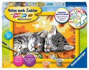 Ravensburger CreArt 28696 - Kätzchen im Herbst - Malen nach Zahlen Katze für Kinder ab 9 Jahre  4005556286966