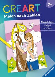 Ravensburger CreArt Malen nach Zahlen ab 7: Pferdeträume, Großes Malbuch, 48 Motive Maja Wagner 9783473489077