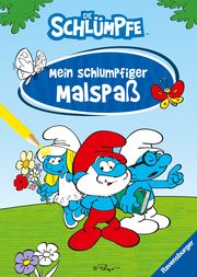 Ravensburger Die Schlümpfe - Mein schlumpfiger Malspaß - Malheft für Kinder ab 5 Jahren - Große Wimmelszenen zum Ausmalen IMPS 9783473497423