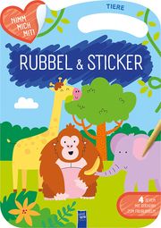 Rubbel & Sticker - Tiere  9789464544565