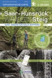 Saar-Hunsrück-Steig Wanderkarte Ost 1:25 000 mit Online-Anbindung und Höhenprofilen Uwe Schoellkopf 9783942779326