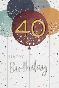 Faltkarte 40 "Happy Birthday"