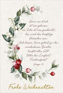 Postkartenserie "Frohe Weihnachten"/Denn ein Kind 10 Stk.
