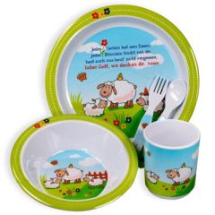 Kinder-Geschirr-Set "Schäfchen"