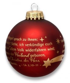 Christbaumkugel "Und der Engel sprach ..."