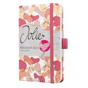 SIGEL J5358 Wochenkalender Jolie 2025 - Spring Linear Leaves - ca. A6 - pink, beige, weiß - Hardcover - 2 Seiten = 1 Woche - 174 S. - FSC-zertifiziert  4004360782657