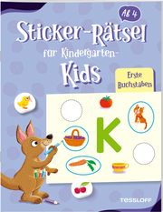 Sticker-Rätsel für Kindergarten-Kids. Erste Buchstaben Christine Thau 9783788645434