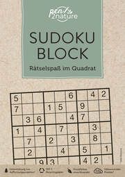 Sudoku-Block - Rätselspaß im Quadrat pen2nature 9783987640049