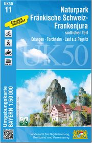 UK50-11 Naturpark Fränkische Schweiz - Frankenjura südlicher Teil Landesamt für Digitalisierung Breitband und Vermessung Bayern 9783899339895