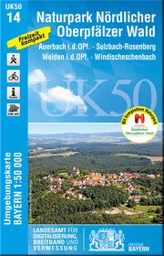 UK50-14 Naturpark Nördlicher Oberpfälzer Wald Landesamt für Digitalisierung Breitband und Vermessung Bayern 9783899336863
