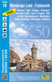 UK50-18 Nürnberger Land - Frankenalb Landesamt für Digitalisierung Breitband und Vermessung Bayern 9783899339659