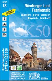 UK50-18 Nürnberger Land, Frankenalb Landesamt für Digitalisierung Breitband und Vermessung Bayern 9783899336849