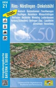 UK50-21 Ries, Nördlingen, Dinkelsbühl Landesamt für Digitalisierung Breitband und Vermessung Bayern 9783899339666