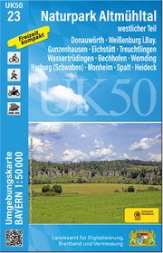 UK50-23 Naturpark Altmühltal westlicher Teil Landesamt für Digitalisierung Breitband und Vermessung Bayern 9783899339963