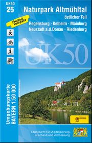 UK50-25 Naturpark Altmühltal, östlicher Teil Landesamt für Digitalisierung Breitband und Vermessung Bayern 9783899337150