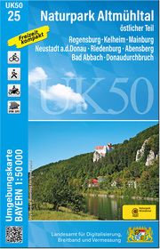 UK50-25 Naturpark Altmühltal, östlicher Teil Landesamt für Digitalisierung Breitband und Vermessung Bayern 9783899339987