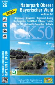 UK50-26 Naturpark Oberer Bayerischer Wald - westlicher Teil Landesamt für Digitalisierung Breitband und Vermessung Bayern 9783899337921