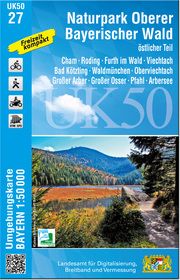UK50-27 Naturpark Oberer Bayerischer Wald - östlicher Teil Landesamt für Digitalisierung Breitband und Vermessung Bayern 9783899337938