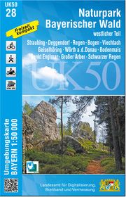 UK50-28 Naturpark Bayerischer Wald - westlicher Teil Landesamt für Digitalisierung Breitband und Vermessung Bayern 9783899337945