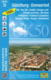UK50-31 Günzburg - Donauried Landesamt für Digitalisierung Breitband und Vermessung Bayern 9783899339994