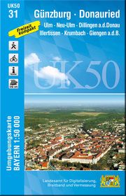 UK50-31 Günzburg-Donauried Landesamt für Digitalisierung Breitband und Vermessung Bayern 9783899337167
