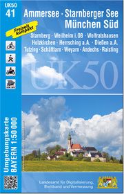 UK50-41 Ammersee, Starnberger See, München-Süd Landesamt für Digitalisierung Breitband und Vermessung Bayern 9783899338379