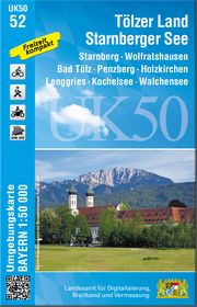 UK50-52 Tölzer Land, Starnberger See Landesamt für Digitalisierung Breitband und Vermessung Bayern 9783899337877