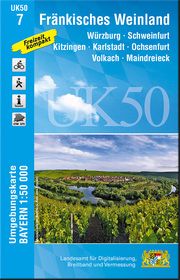 UK50-7 Fränkisches Weinland Landesamt für Digitalisierung Breitband und Vermessung Bayern 9783899337075