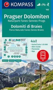 Wanderkarte 145 Pragser Dolomiten, Naturpark Fanes-Sennes-Prags, Dolomiti di Braies, Parco Naturale Fanes-Senes-Braies  9783990446300