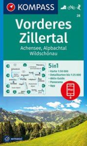 Wanderkarte 28 Vorderes Zillertal, Achensee, Alpbachtal, Wildschönau KOMPASS-Karten GmbH 9783990445556
