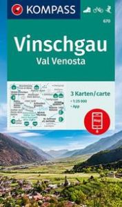 Wanderkarte 670 Vinschgau, Val Venosta KOMPASS-Karten GmbH 9783990449356