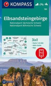 Wanderkarte 761 Elbsandsteingebirge, Nationalpark Sächsische Schweiz, Nationalpark Böhmische Schweiz KOMPASS-Karten GmbH 9783991210719