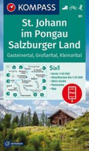 Wanderkarte 80 St. Johann im Pongau, Salzburger Land KOMPASS-Karten GmbH 9783990447123