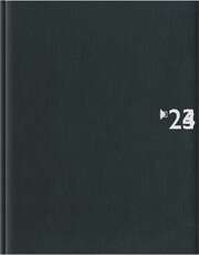 Wochenbuch anthrazit 2024 - Bürokalender 21x26,5 cm - 1 Woche auf 2 Seiten - 128 Seiten - mit Fadensiegelung - Leinenoptik - Notizbuch - 732-2621  4006928023486