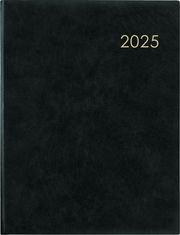 Wochenbuch anthrazit 2025 - Bürokalender 21x26,5 cm - 1 Woche auf 2 Seiten - mit Eckperforation und Fadensiegelung - Notizbuch - 728-0021  4006928025015