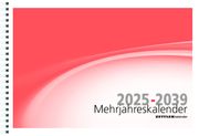 Zettler - Mehrjahreskalender, 29,9x20,6cm, Bürokalender mit 15 Jahre-Übersicht, 6 Monate auf 1 Seite, Kalendarium von 2025 - 2039, Arbeitstage-, Tages- und Wochenzählung, und Kalendarium DE  4006928025831