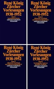 Zürcher Vorlesungen (1938-1952) König, René 9783518298848
