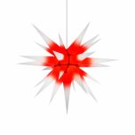 Herrnhuter Stern i7 - weiss mit rotem Kern ca. 70 cm